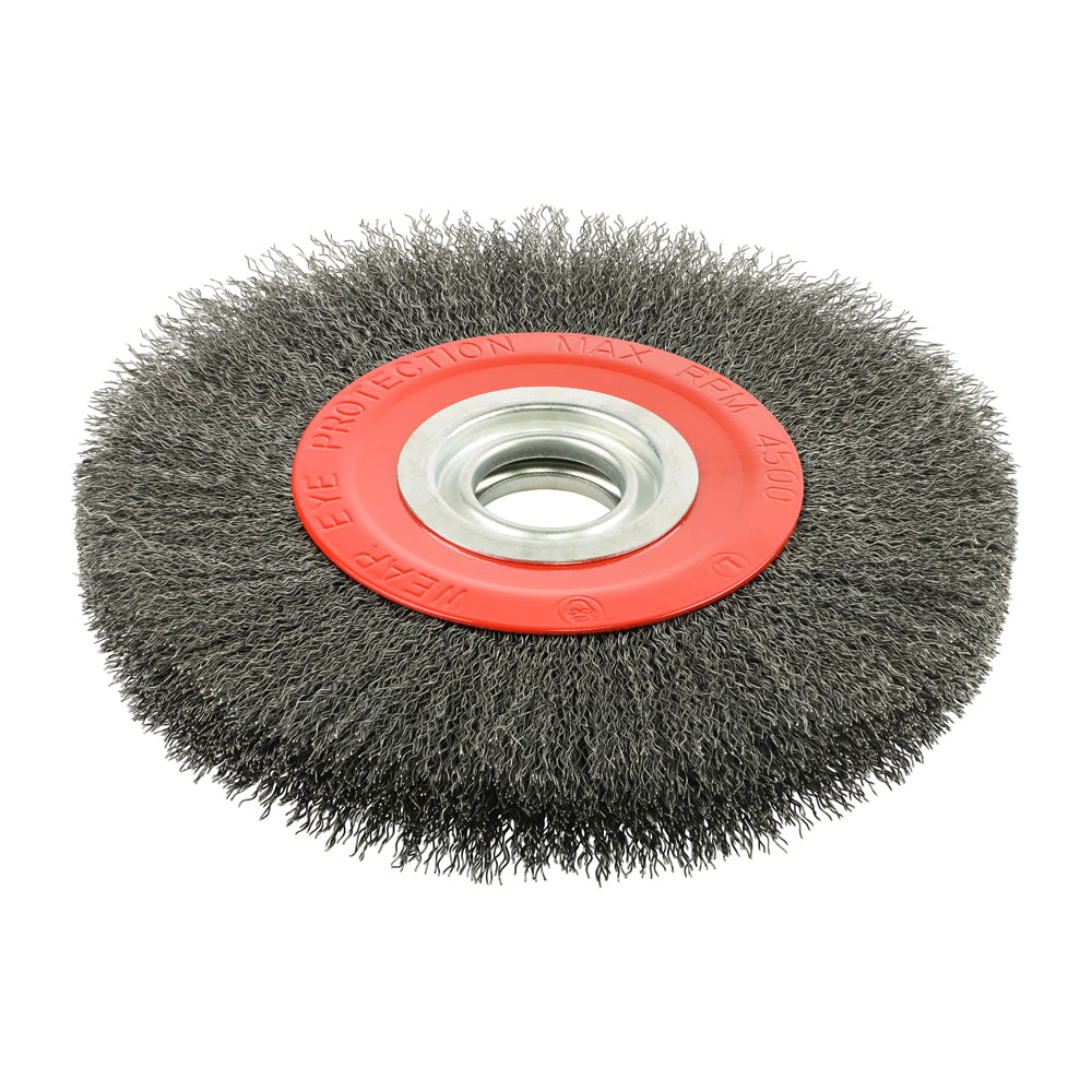 Wheel Brush with Plastic Reducer Set - Crimped Steel Wire | 200mm product image