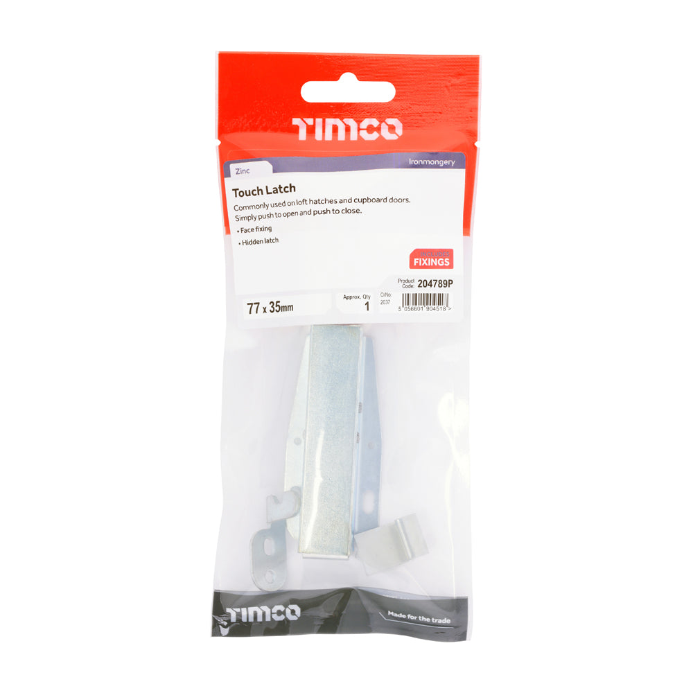 Touch Latch - Zinc | 77 x 35 | TIMpac additional image 2
