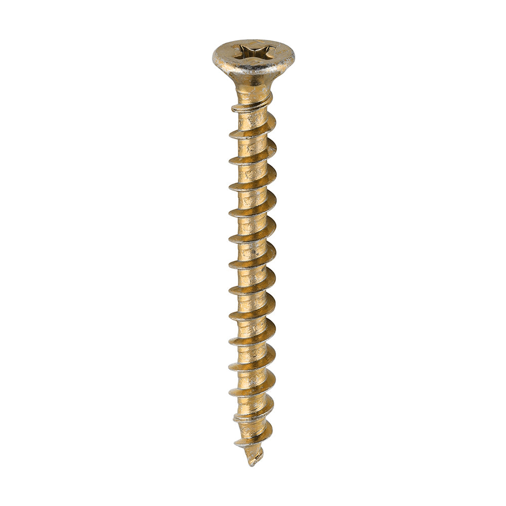 Window Fabrication Screws - Countersunk with Ribs - PH - Single Thread - Gimlet Point - Yellow | 4.3 x 40 product image