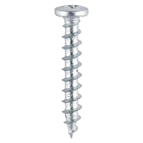 Window Fabrication Screws - Friction Stay - Shallow Pan with Serrations - PH - Single Thread - Gimlet Point - Zinc | 4.8 x 16 product image