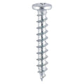 Window Fabrication Screws - Friction Stay - Shallow Pan with Serrations - PH - Single Thread - Gimlet Point - Zinc | 4.8 x 16 product image