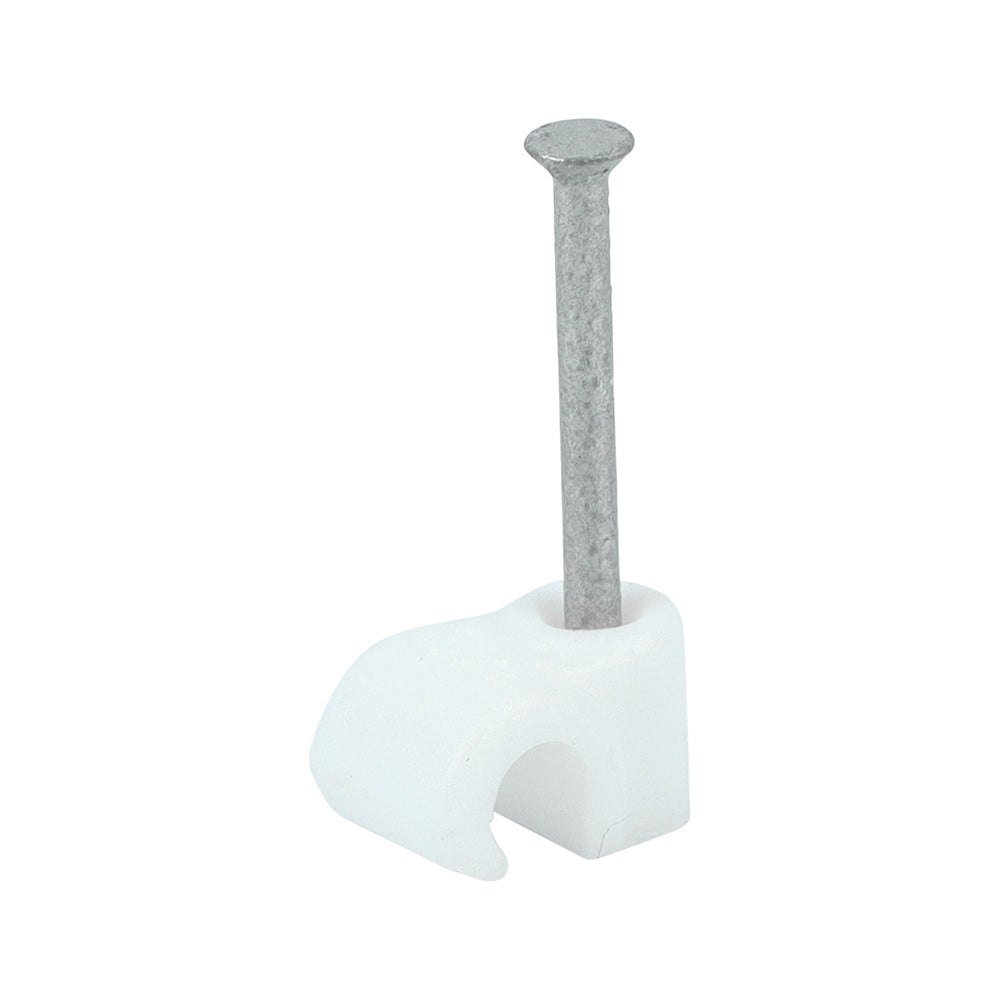 Round Cable Clips - White | To fit 3.5mm product image