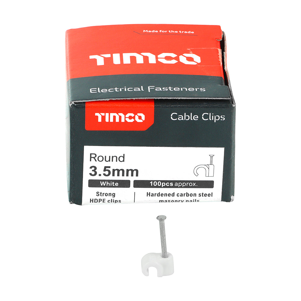 Round Cable Clips - White | To fit 3.5mm additional image 3