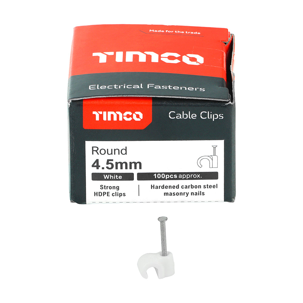 Round Cable Clips - White | To fit 4.5mm additional image 3