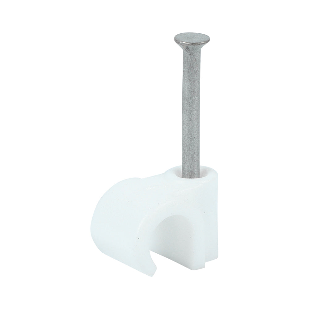 Round Cable Clips - White | To fit 7.0mm product image