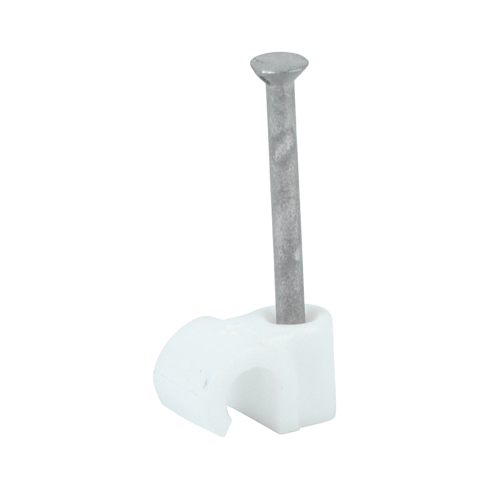 Round Cable Clips - White | To fit 5.0mm product image