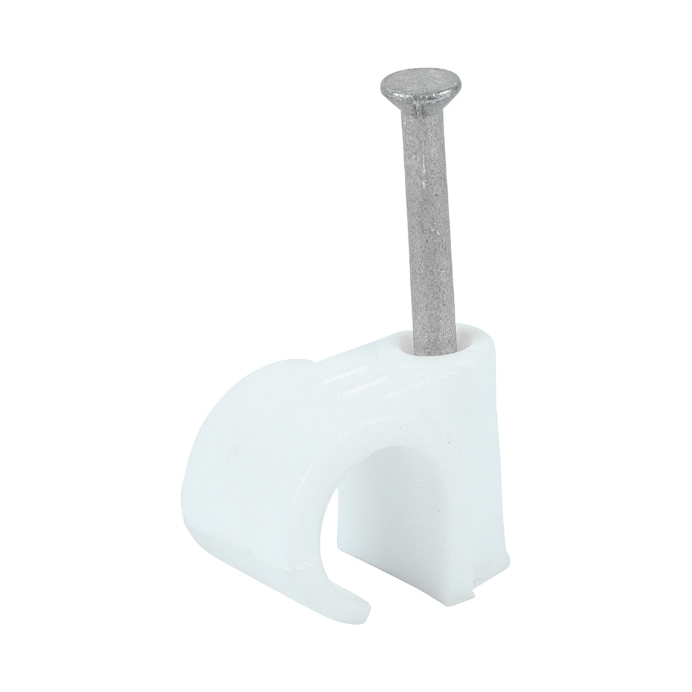 Round Cable Clips - White | To fit 11.0mm product image