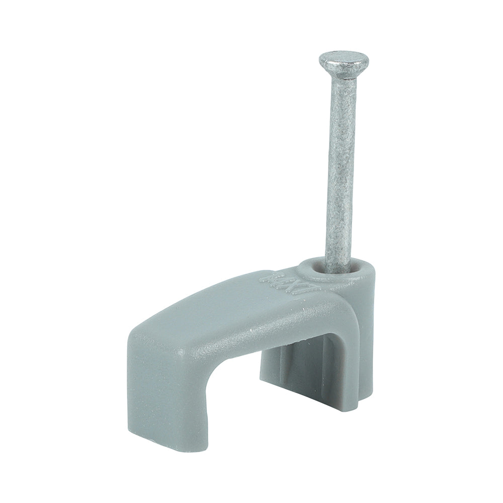 Flat Twin & Earth Cable Clips - Grey | To fit 6.0mm product image