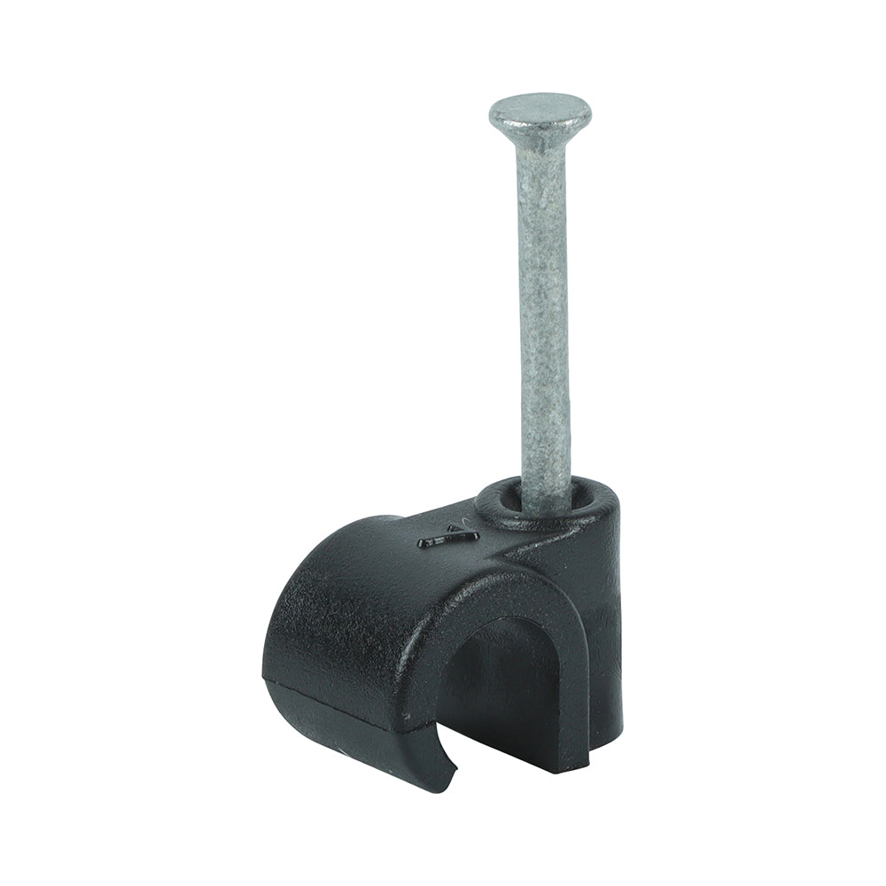 Round Cable Clips - Black | To fit 7.0mm product image