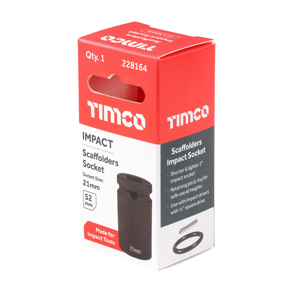 Scaffolders Short Impact Socket | 21 x 52mm additional image 2