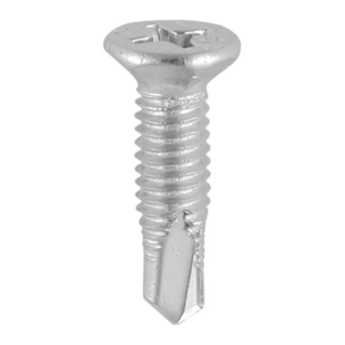 Window Fabrication Screws - Countersunk Facet - PH - Metric Thread - Self-Drilling Point - Martensitic Stainless Steel & Silver Organic | M4 x 16 product image
