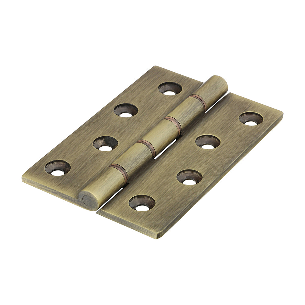 Double Phosphor Bronze Washered Butt Hinge - Solid Brass - Antique Brass | 102 x 67 product image