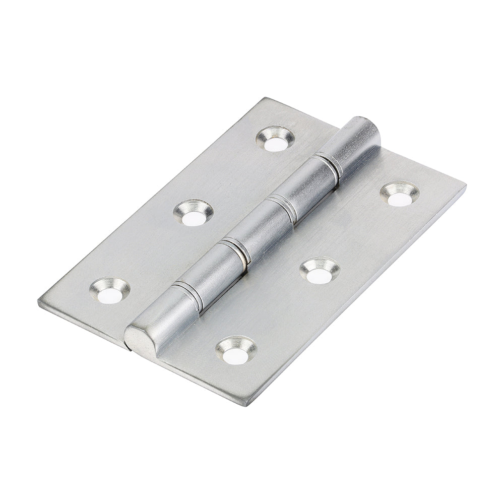 Double Steel Washered Butt Hinge - Solid Brass - Satin Chrome | 76 x 50 | Bag product image