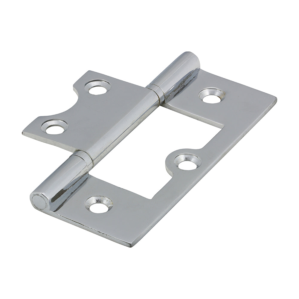 Plain Bearing Flush Hinge - Solid Brass - Polished Chrome | 75 x 50 additional image 2