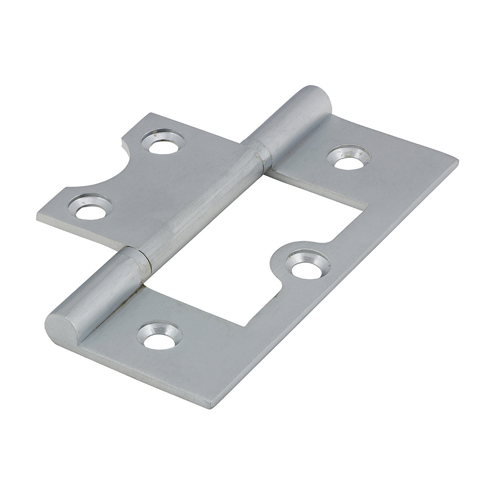 Plain Bearing Flush Hinge - Solid Brass - Satin Chrome | 75 x 50 additional image 2