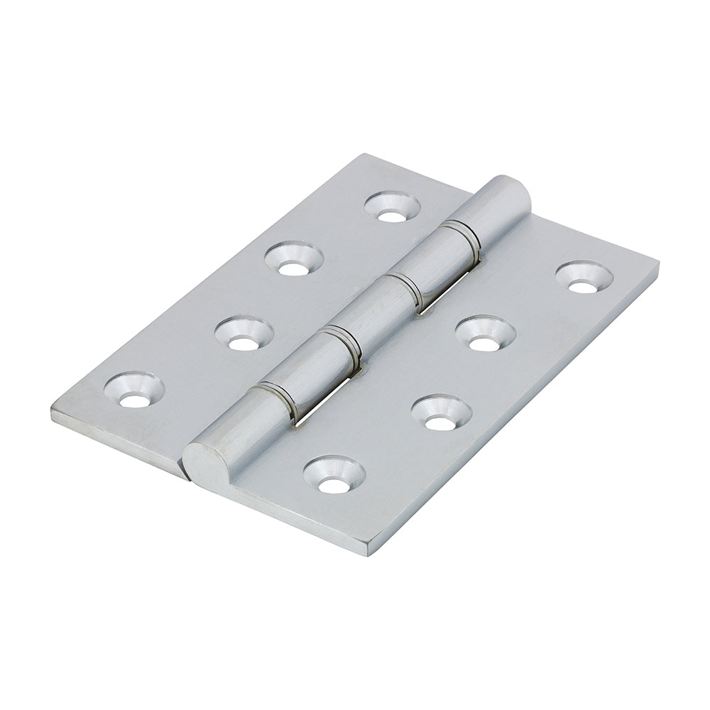 Double Stainless Steel Washered Butt Hinge - Solid Brass - Satin Chrome | 102 x 67 product image