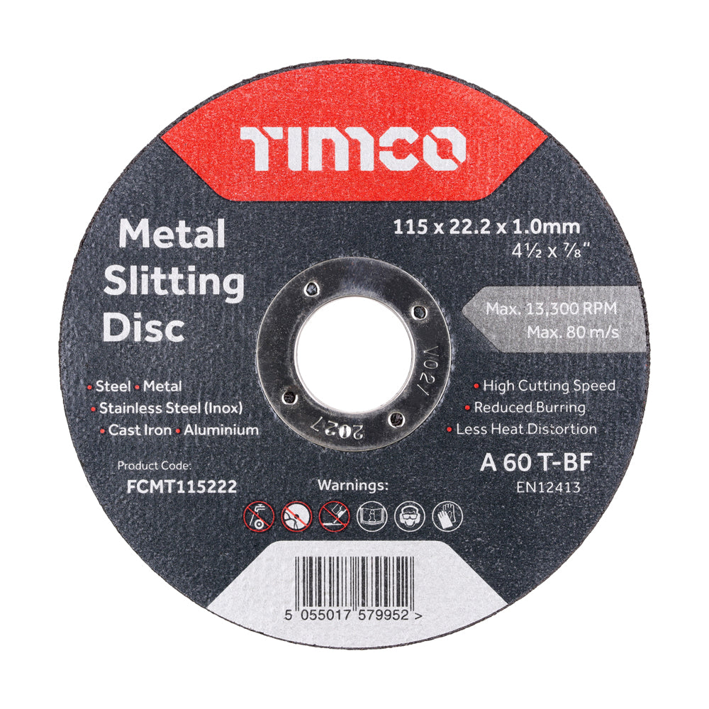 Bonded Abrasive Disc - For Cutting | 115 x 22.2 x 2.5 product image