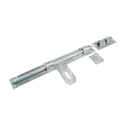 Heavy Cross Pattern Door Bolt - Hot Dipped Galvanised | 18" product image