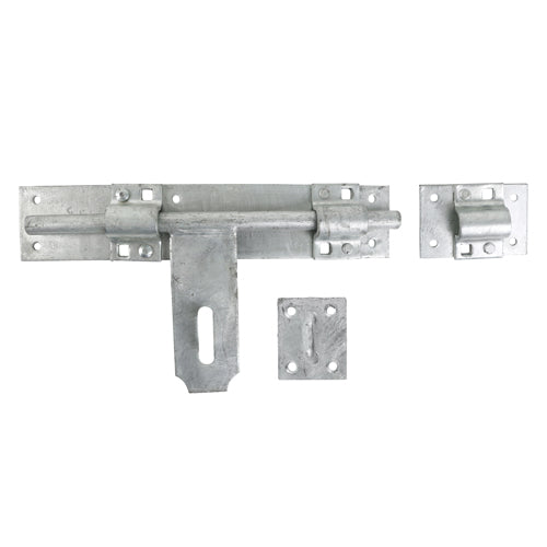 Heavy Cross Pattern Door Bolt - Hot Dipped Galvanised | 12" product image