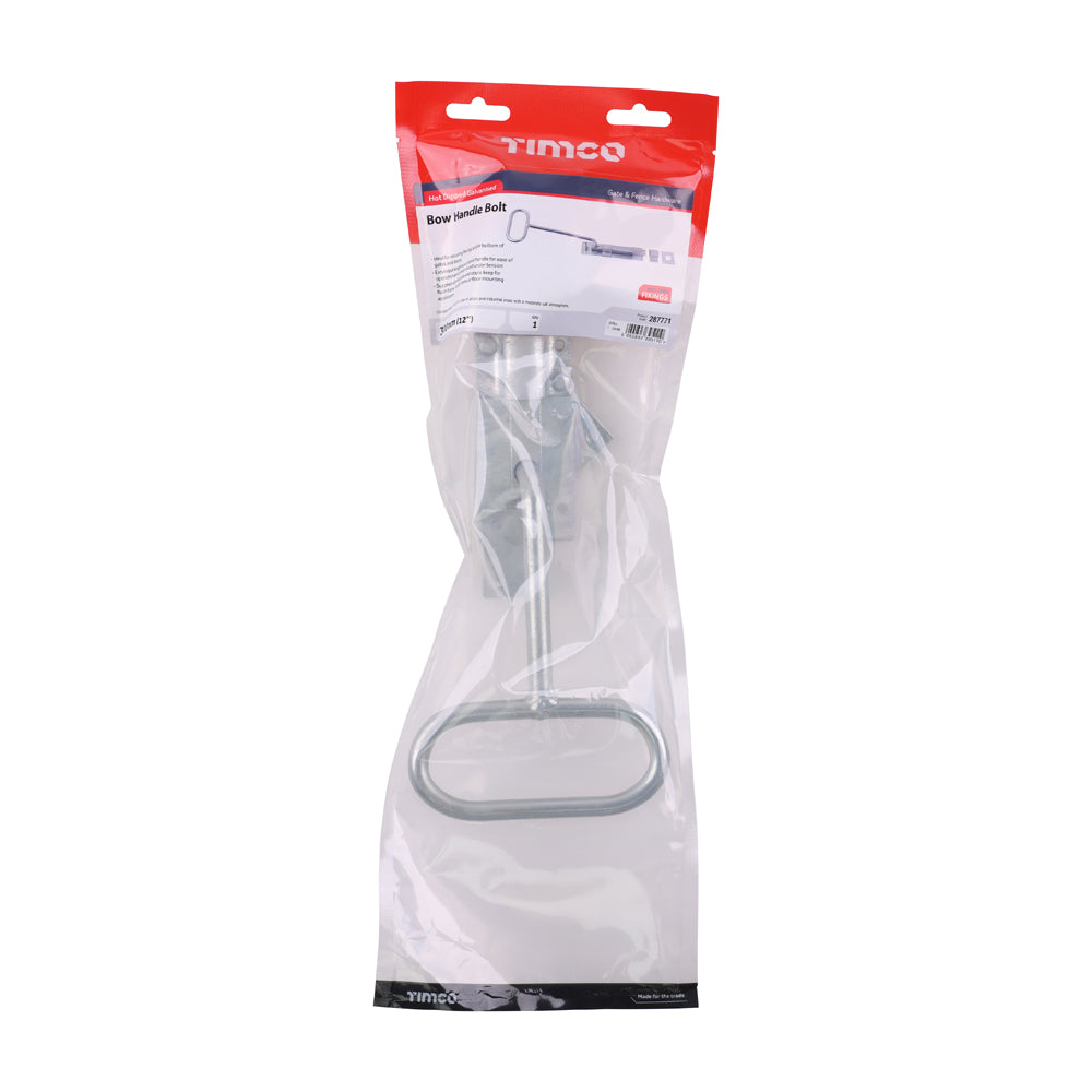 Bow Handle Bolt - Hot Dipped Galvanised | 12" | Bag | 1 Each | 287771 additional image 2