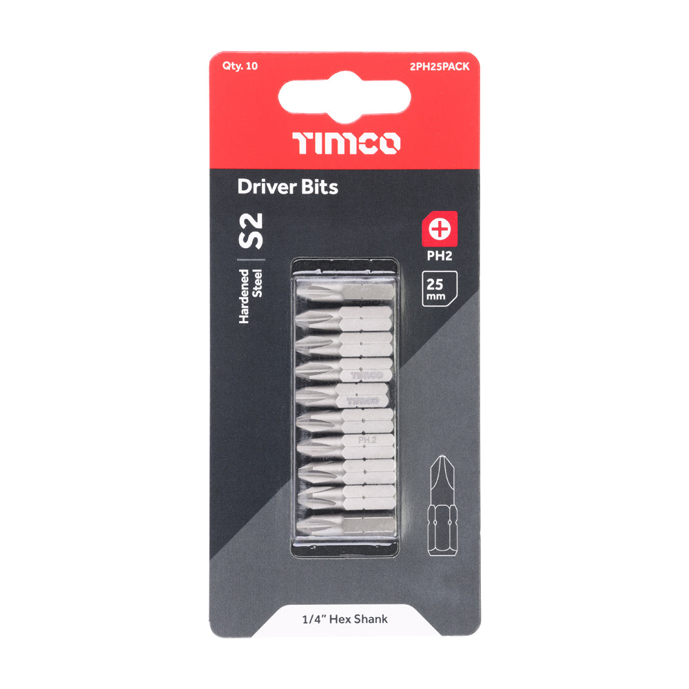 S2 Driver Bits - PH | No.2 x 25 | Pack additional image 2