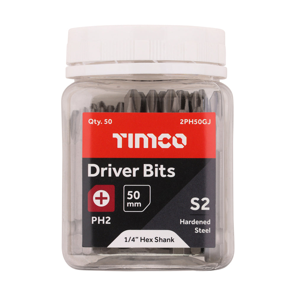 S2 Driver Bits - PH | No.2 x 50 | Small Jar additional image 2