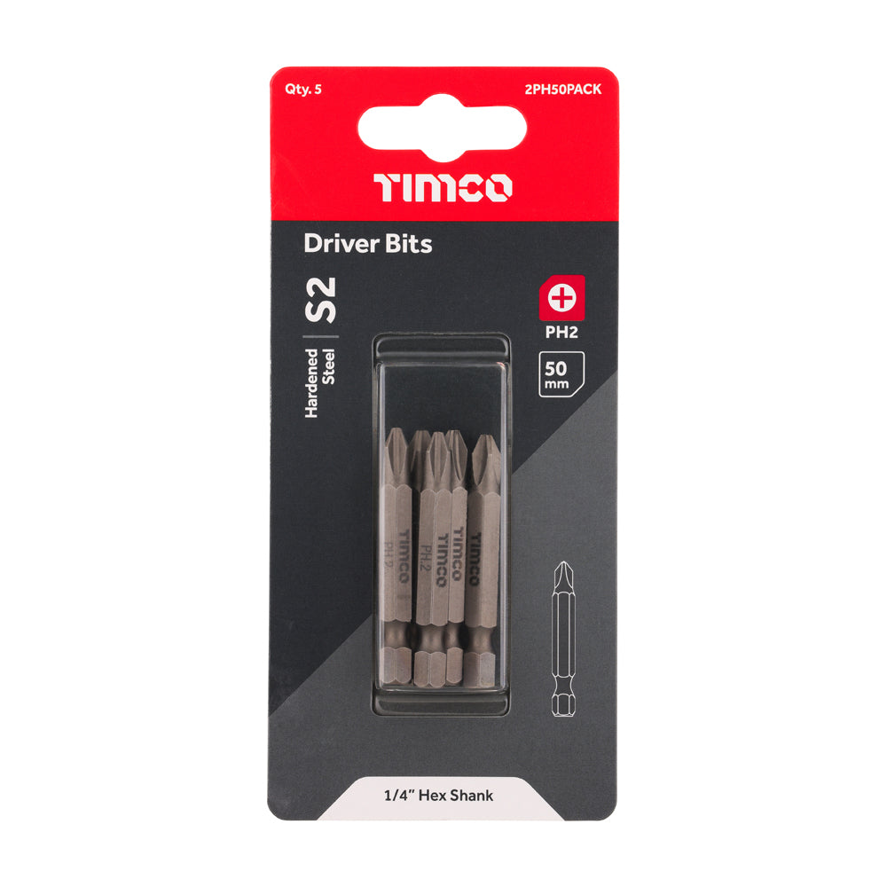 S2 Driver Bits - PH | No.2 x 50 | Pack additional image 2