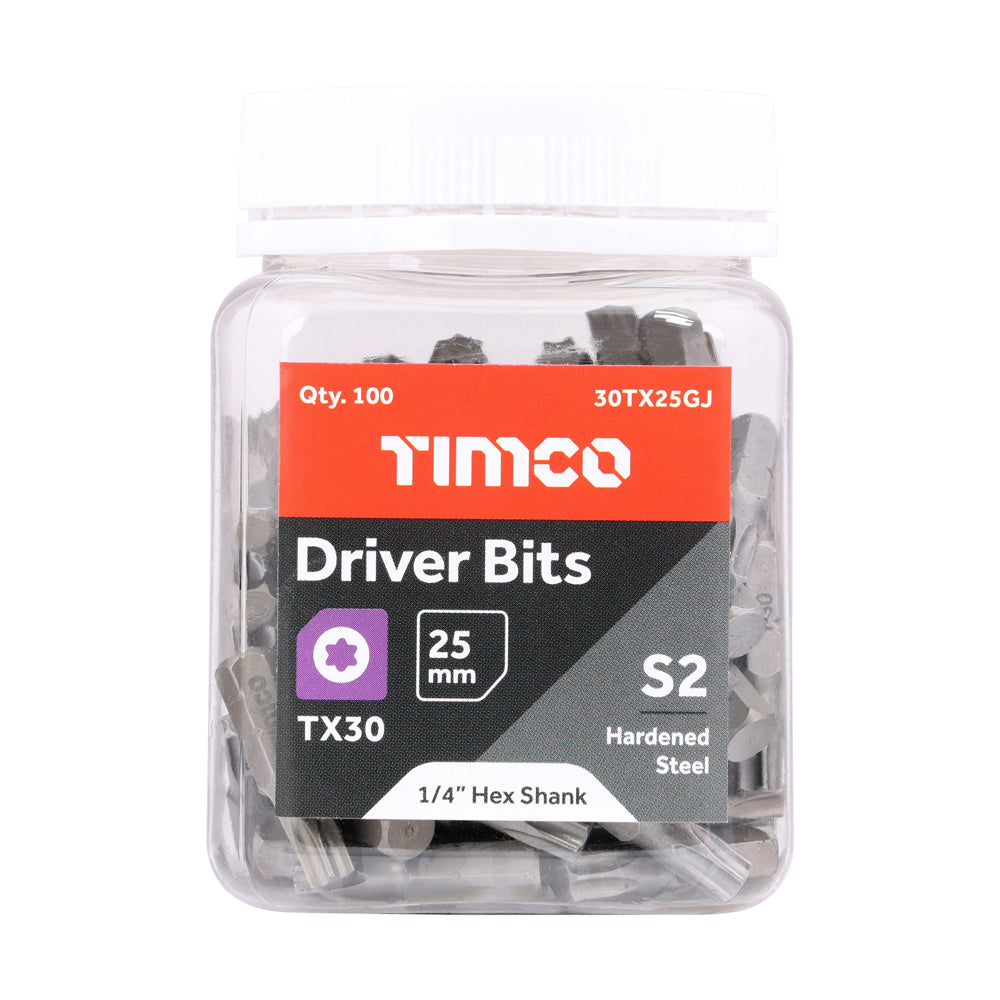 S2 Driver Bits - TX | TX30 x 25 | Small Jar additional image 2