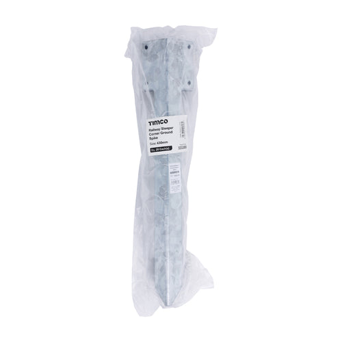 Railway Sleeper Ground Spike - Corner - Galvanised Steel | 430mm additional image 2
