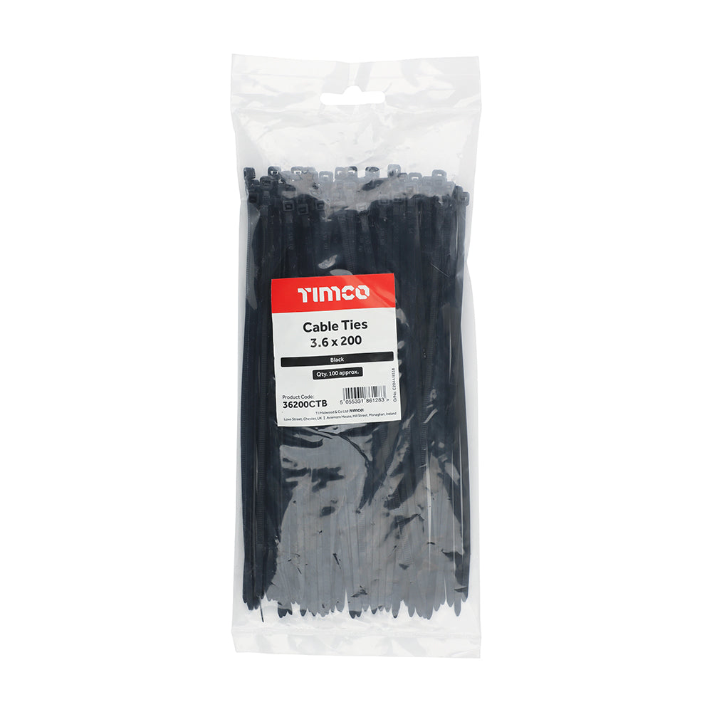 Cable Ties - Black | 3.6 x 200 additional image 2