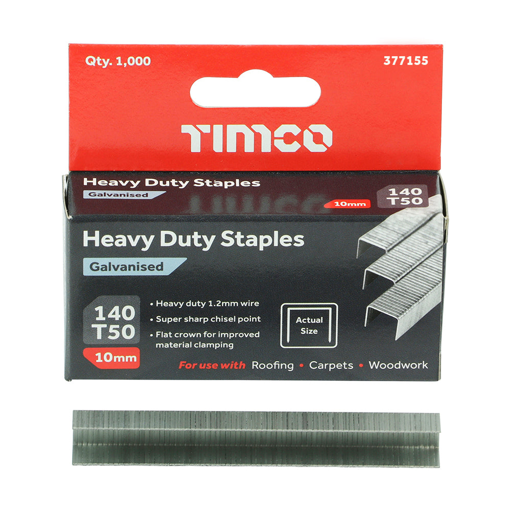 Heavy Duty Staples - Chisel Point - Galvanised - Bulk Box | 10mm additional image 3