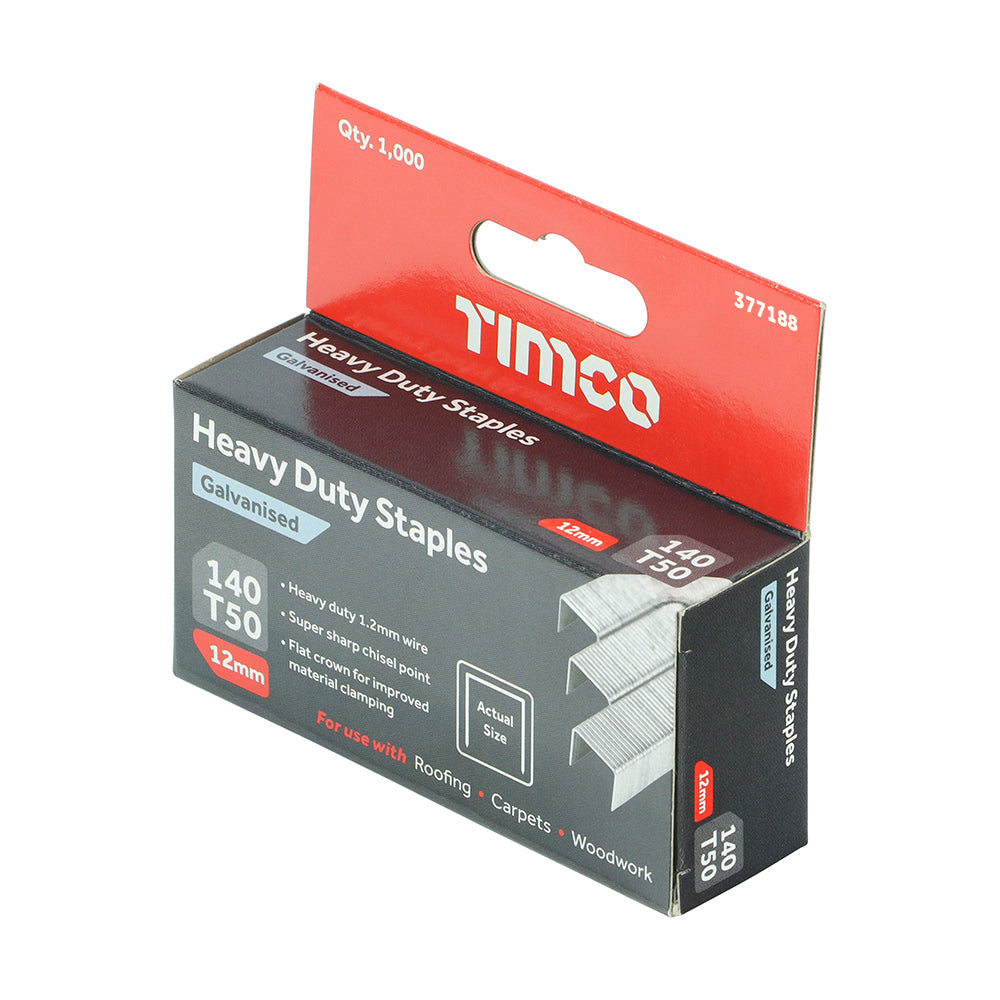 Heavy Duty Staples - Chisel Point - Galvanised - Bulk Box | 12mm additional image 2
