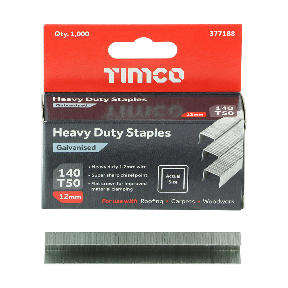 Heavy Duty Staples - Chisel Point - Galvanised - Bulk Box | 12mm additional image 3