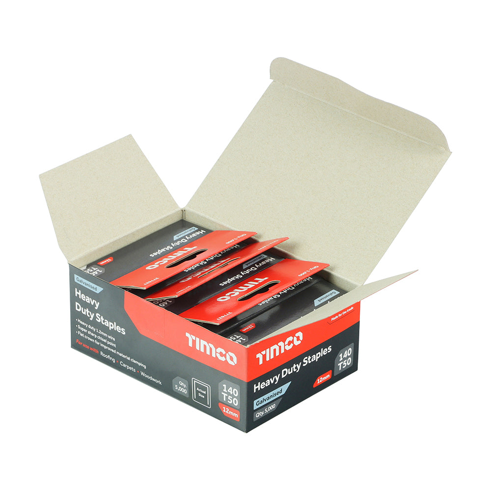 Heavy Duty Staples - Chisel Point - Galvanised - Bulk Box | 12mm additional image 5
