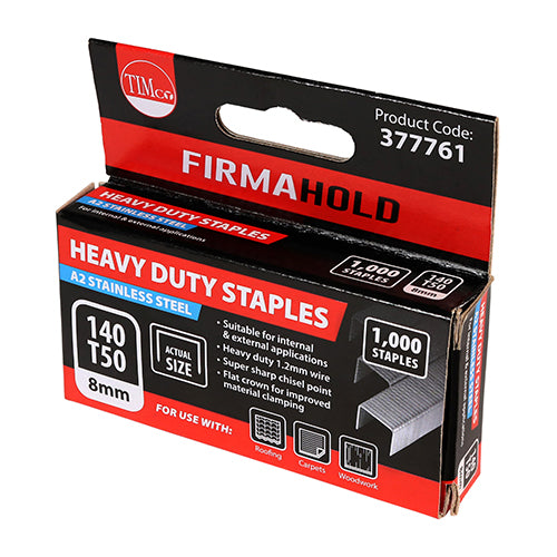 Heavy Duty Staples - Chisel Point - A2 Stainless Steel | 12mm additional image 2
