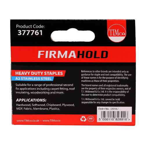 Heavy Duty Staples - Chisel Point - A2 Stainless Steel | 12mm additional image 3