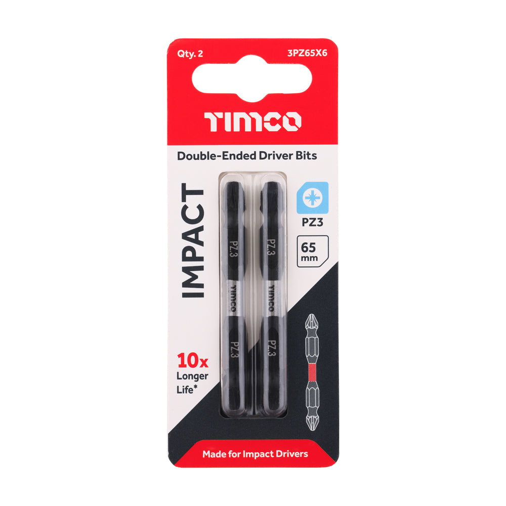 Impact Driver Bits - PZ - Double Ended | No.3 x 65 additional image 2
