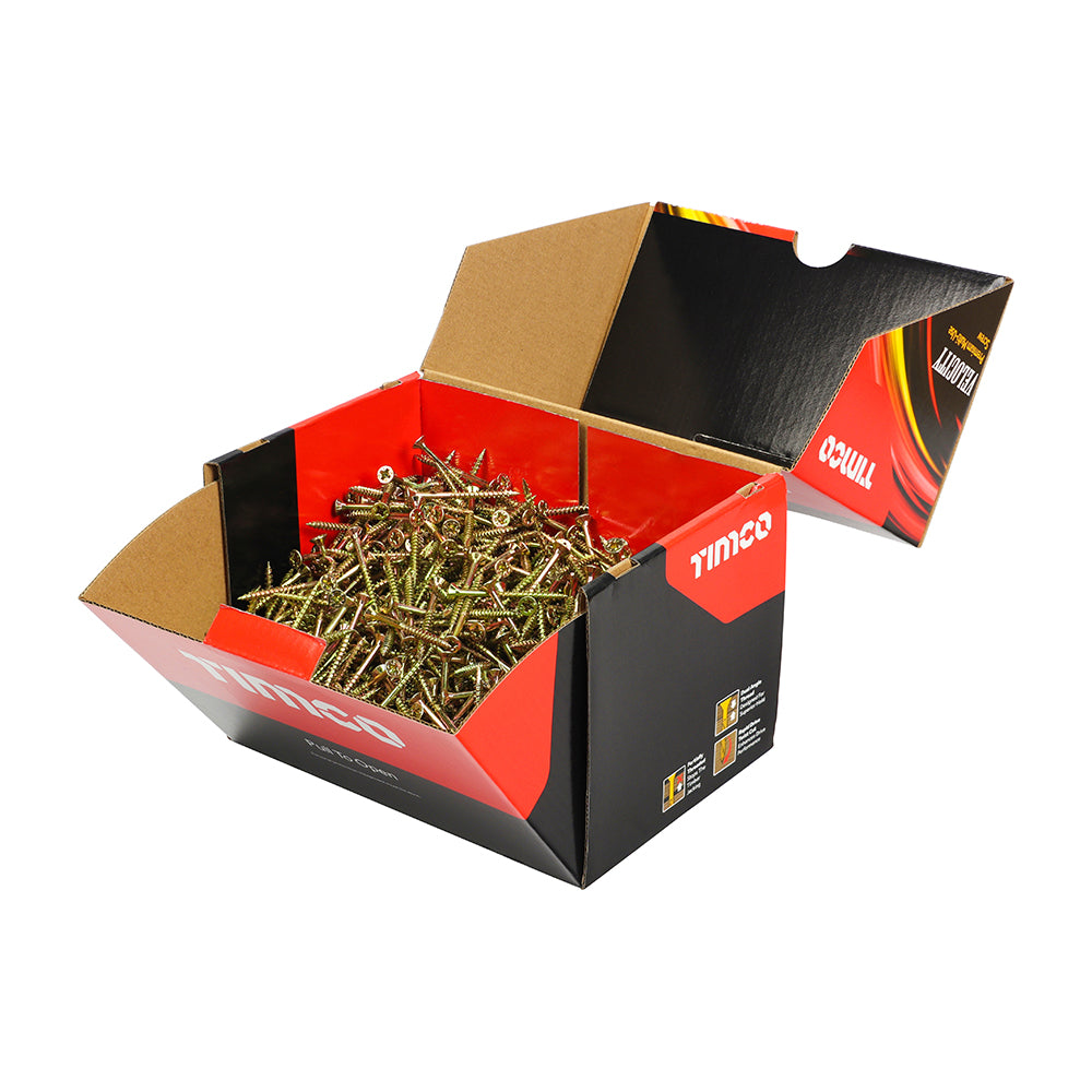 Velocity Premium Multi-Use Screws - PZ - Double Countersunk - Yellow | 4.0 x 50 | Industrial Pack product image