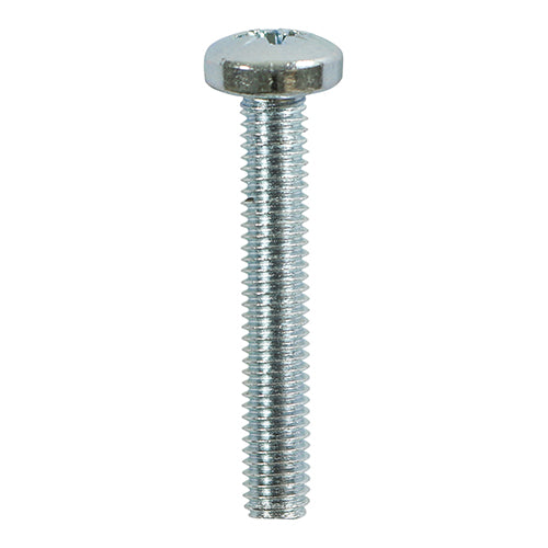 Metric Threaded Machine Screws - PZ - Pan Head - Zinc | M4 x 80 product image