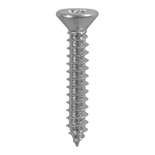 Metal Tapping Screws - PZ - Countersunk - Self-Tapping - A2 Stainless Steel | 4.2 x 38 product image