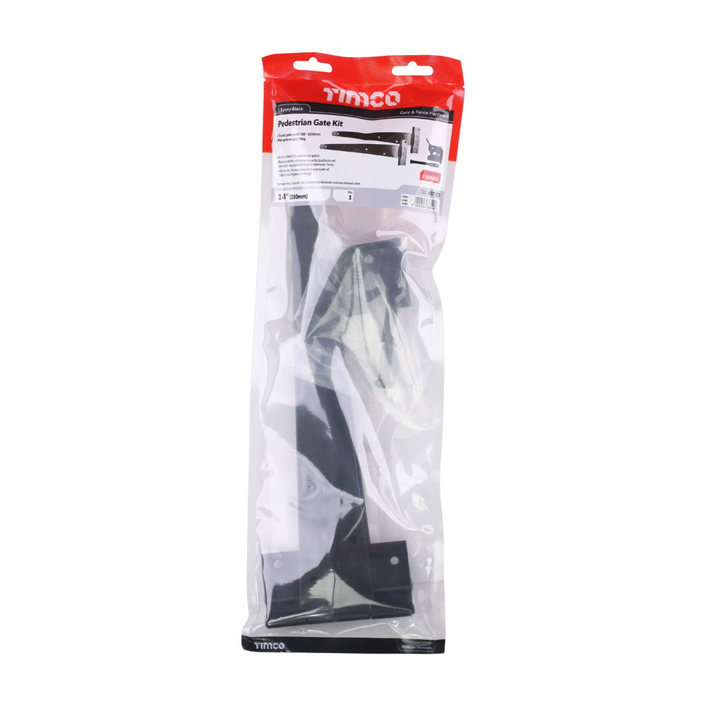 Pedestrian Gate Kit - Black | 14" additional image 2