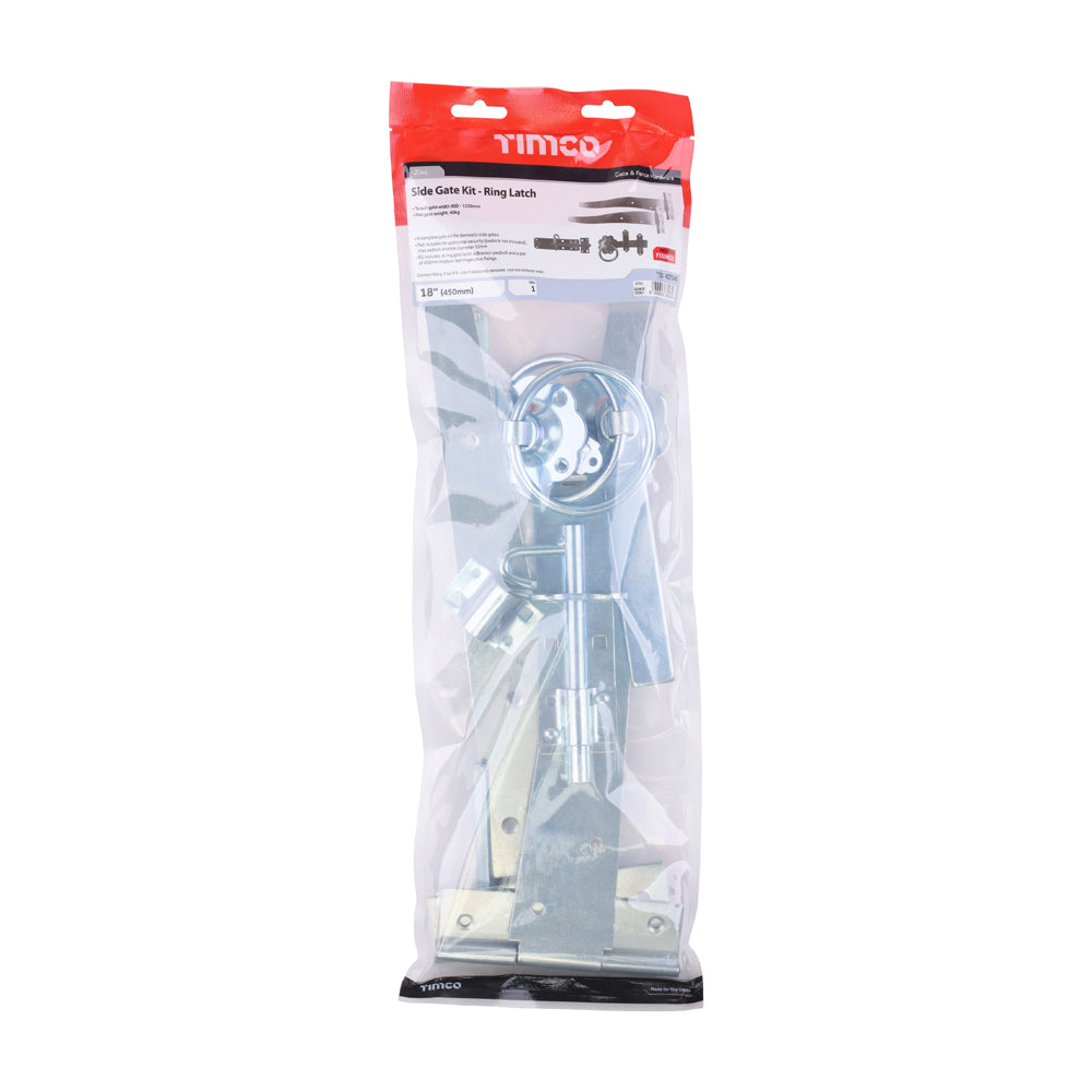 Side Gate Kit - Ring Latch - Zinc | 18" additional image 2