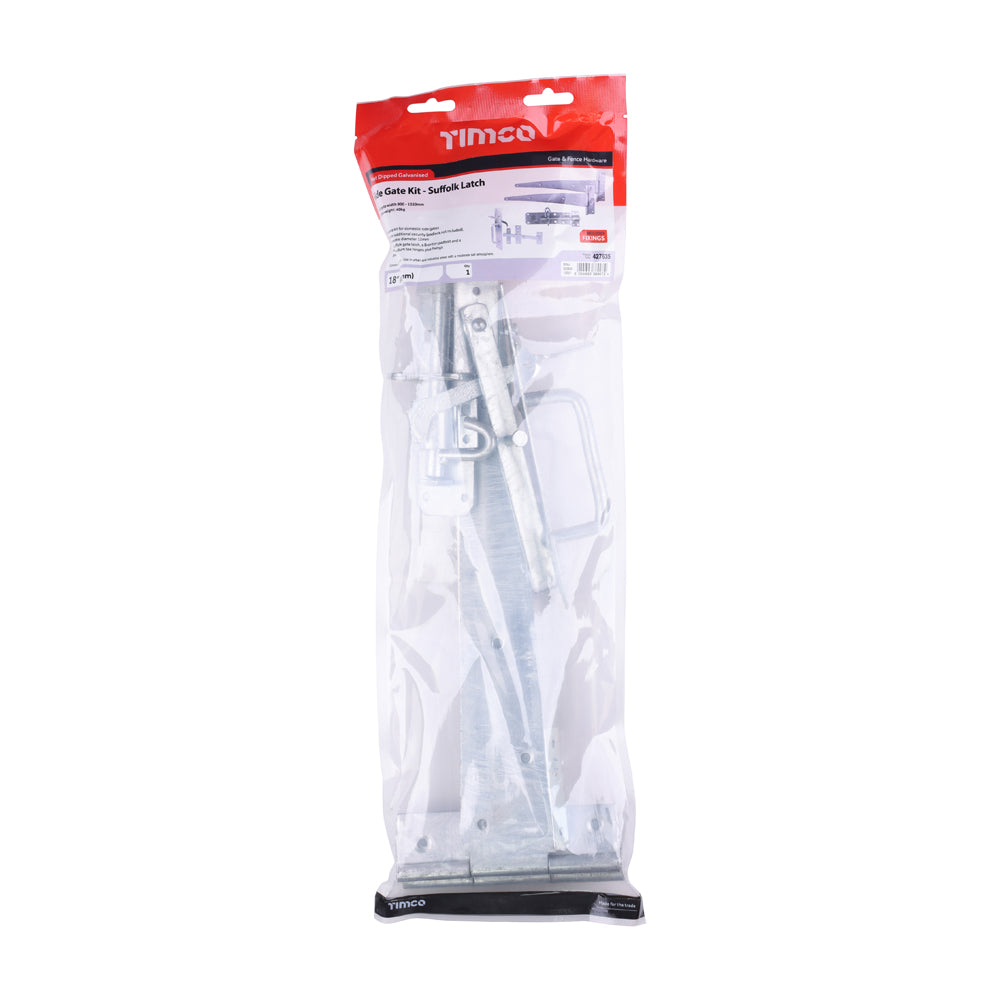 Side Gate Kit - Suffolk Latch - Hot Dipped Galvanised | 18" additional image 2
