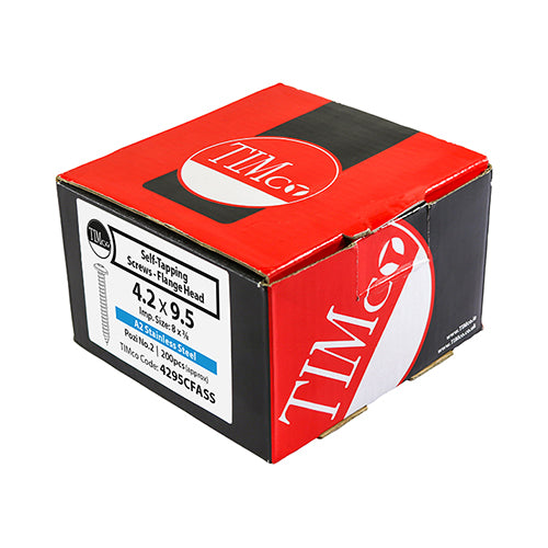 Metal Tapping Screws - PZ - Flange - Self-Tapping - A2 Stainless Steel | 4.2 x 9.5 additional image 2