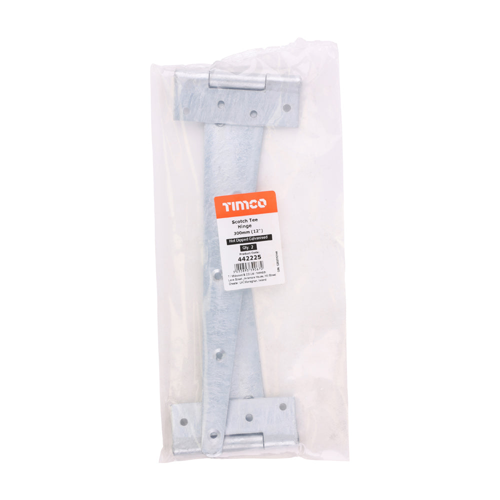 Pair of Scotch Tee Hinges - Hot Dipped Galvanised | 12" | Bag | 1 Pairs | 442225 additional image 2