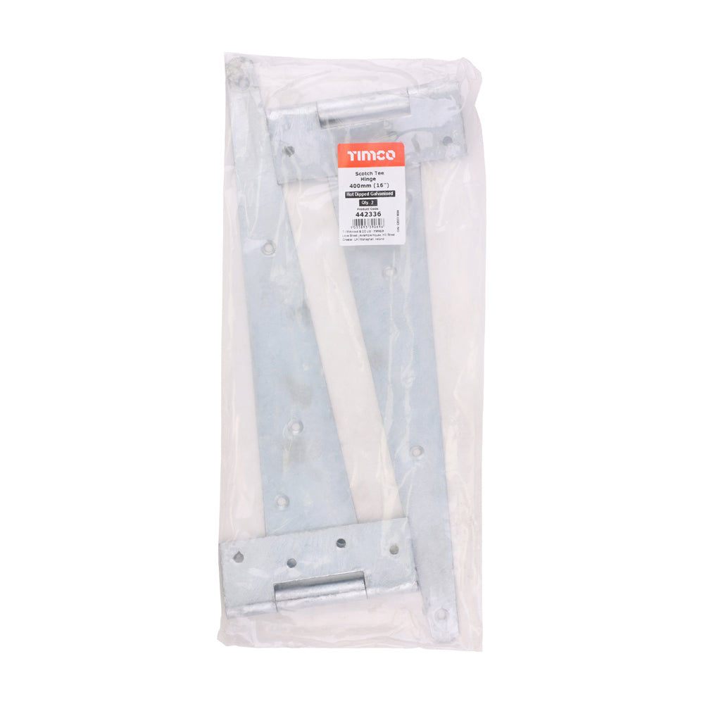 Pair of Scotch Tee Hinges - Hot Dipped Galvanised | 16" | Bag | 1 Pairs | 442336 additional image 2