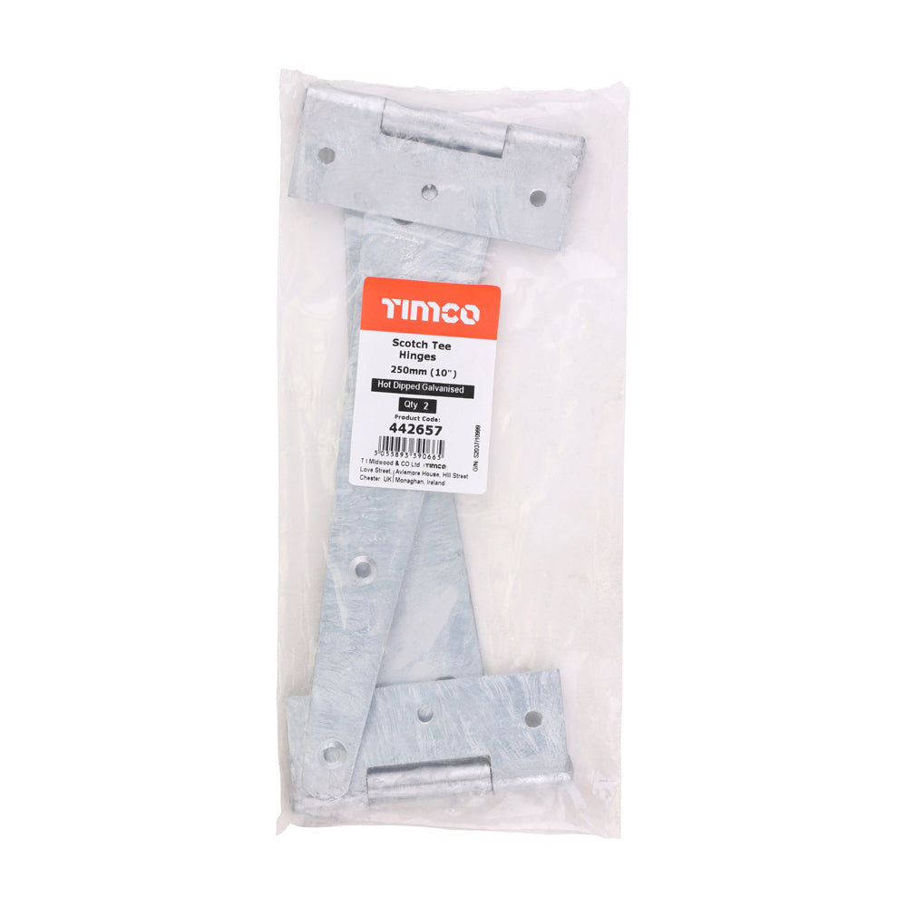 Pair of Scotch Tee Hinges - Hot Dipped Galvanised | 10" | Bag | 1 Pairs | 442657 additional image 2