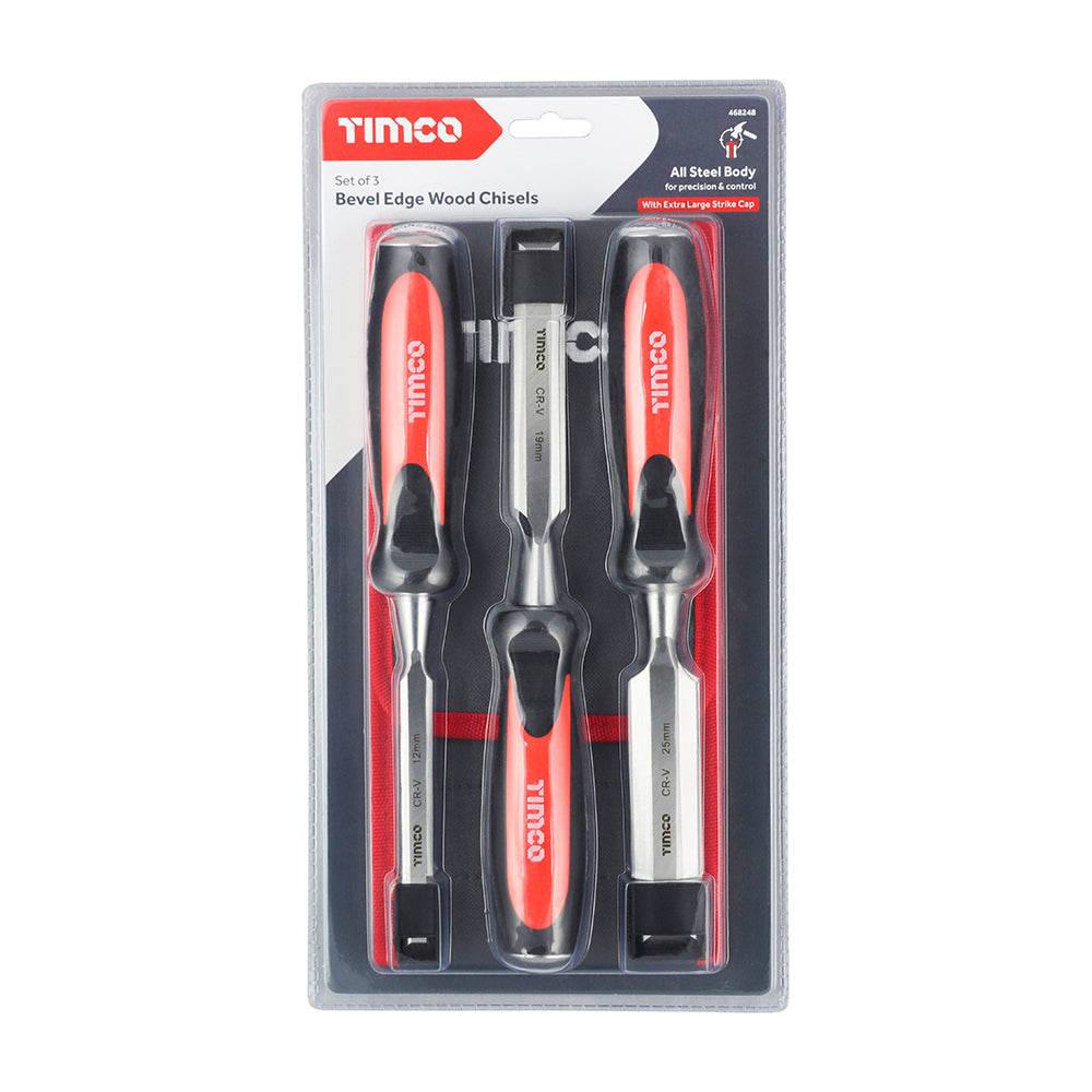 Bevel Edge Wood Chisel Set | 3pcs additional image 3