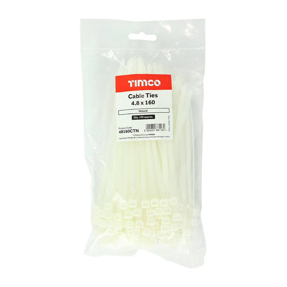 Cable Ties - Natural | 4.8 x 160 additional image 2