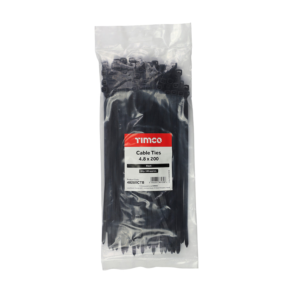 Cable Ties - Black | 4.8 x 200 additional image 2